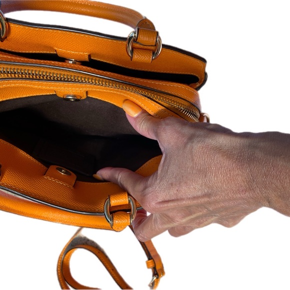 Coach  Orange Leather Lillie Carryall
Handbag/Crossbody - Picture 10 of 12